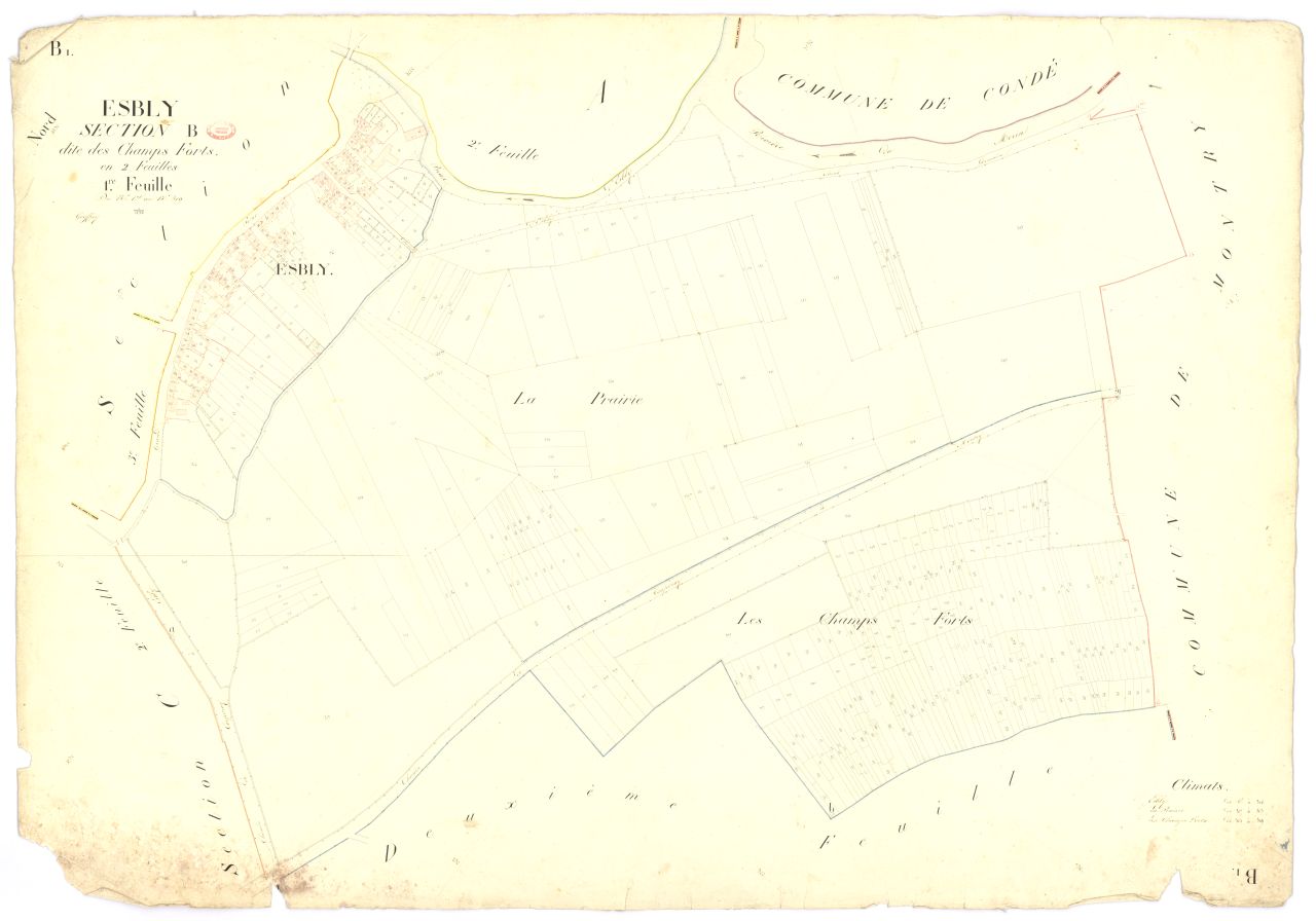 Section B dite des Champs-Forts, en 2 feuilles, 1ere feuille