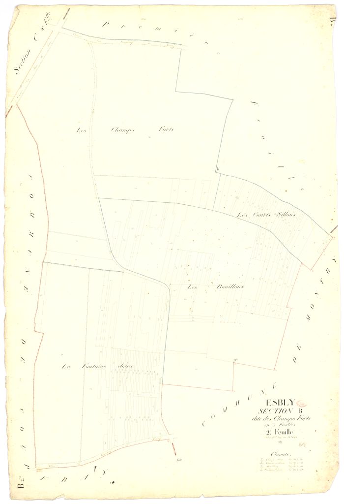 Section B dite des Champs-Forts, en 2 feuilles, 2eme feuille