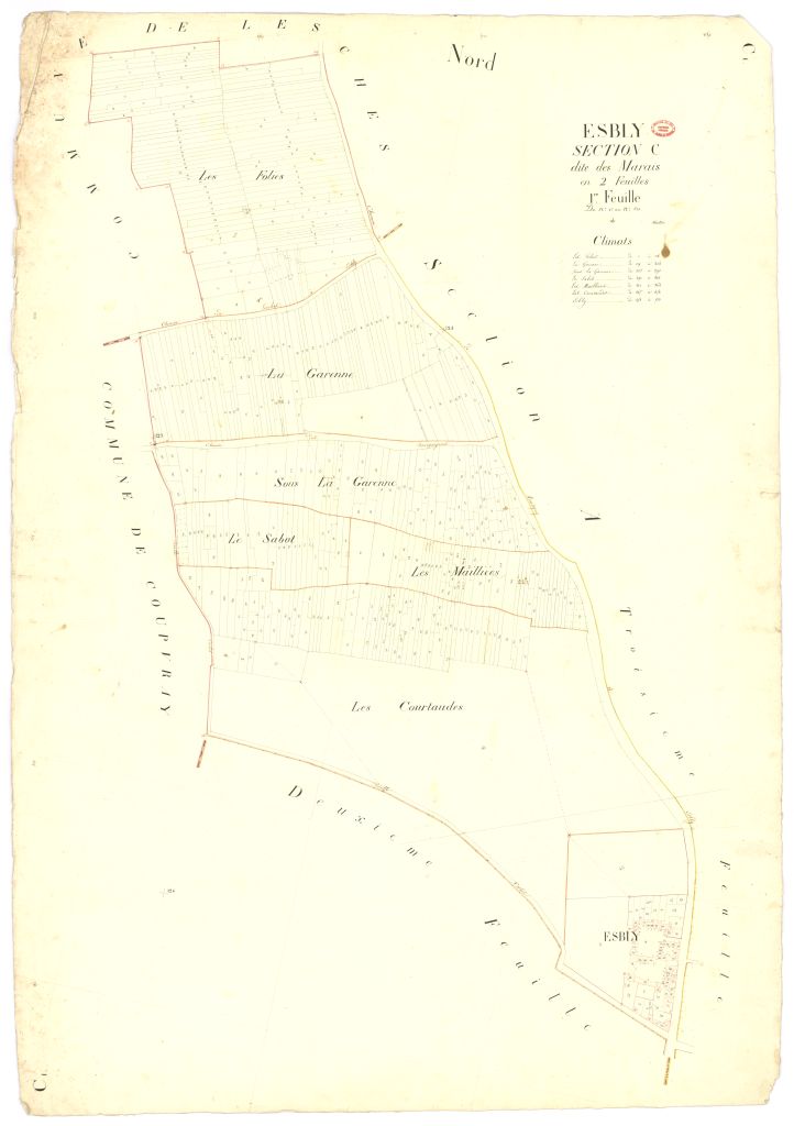 Section C dite des Marais, en 2 feuilles, 1ere feuille