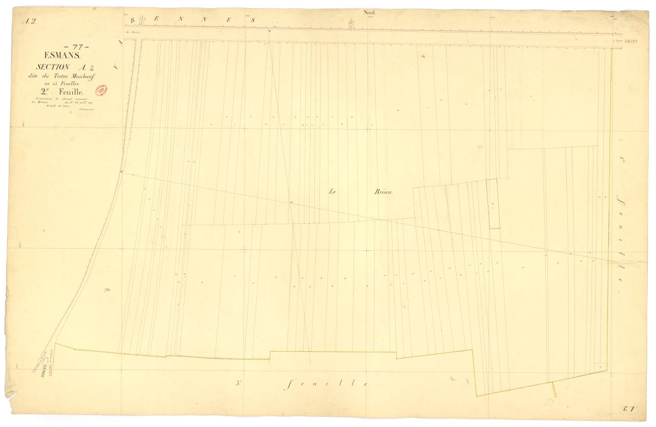 Section A dite du Tertre-Mauboeuf, en 15 feuilles, 2eme feuille