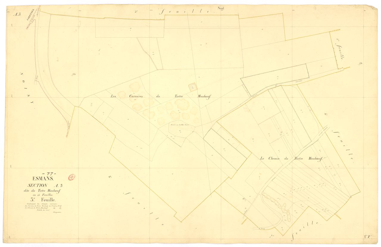 Section A dite du Tertre-Mauboeuf, en 15 feuilles, 3eme feuille