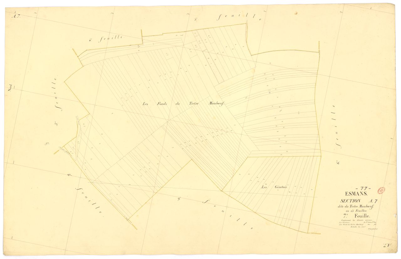 Section A dite du Tertre-Mauboeuf, en 15 feuilles, 7eme feuille