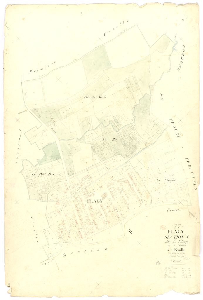 Section A dite du Village, en 3 feuilles, 2eme feuille