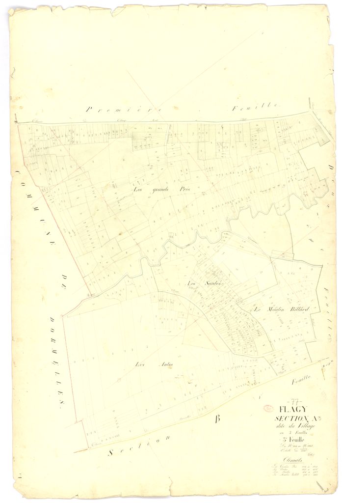 Section A dite du Village, en 3 feuilles, 3eme feuille