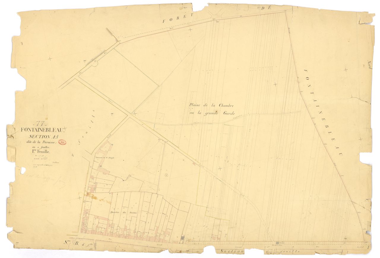 Section A dite de la Paroisse, en 2 feuilles, 1ere feuille