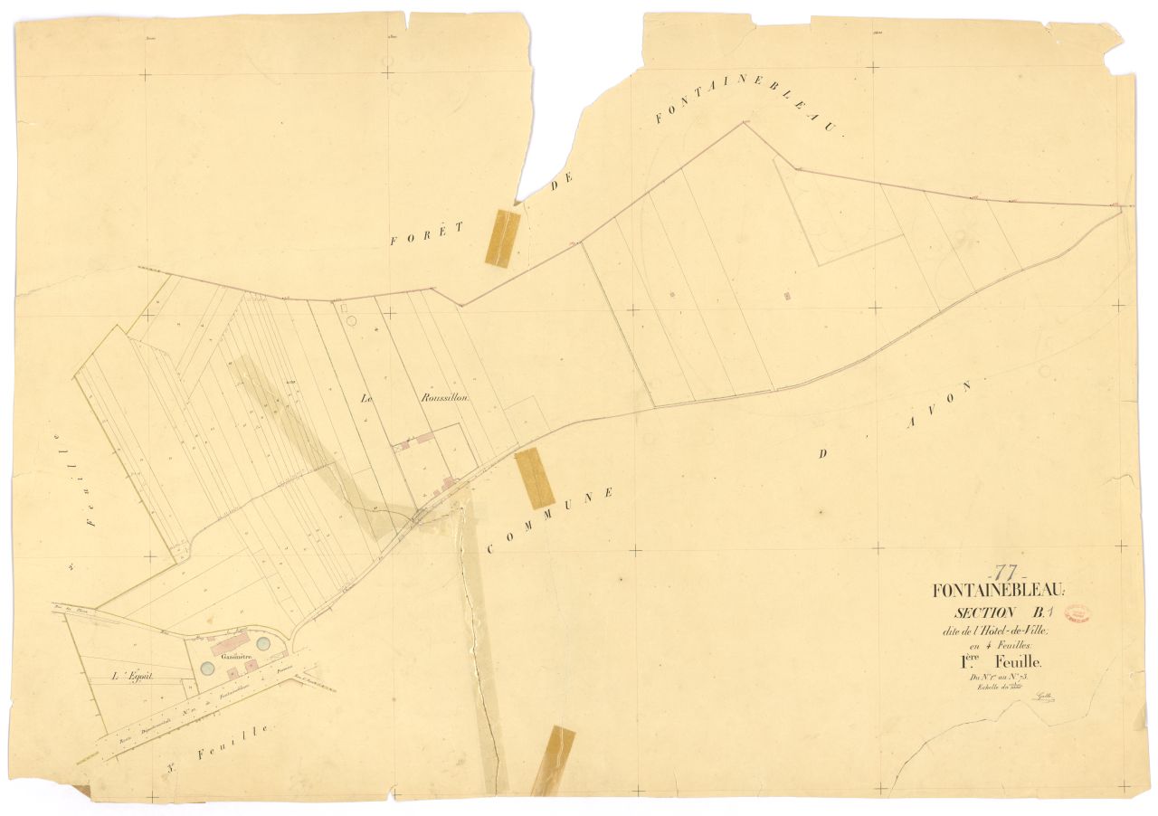 Section B dite de l'H�tel-de-Ville, en 4 feuilles, 1ere feuille