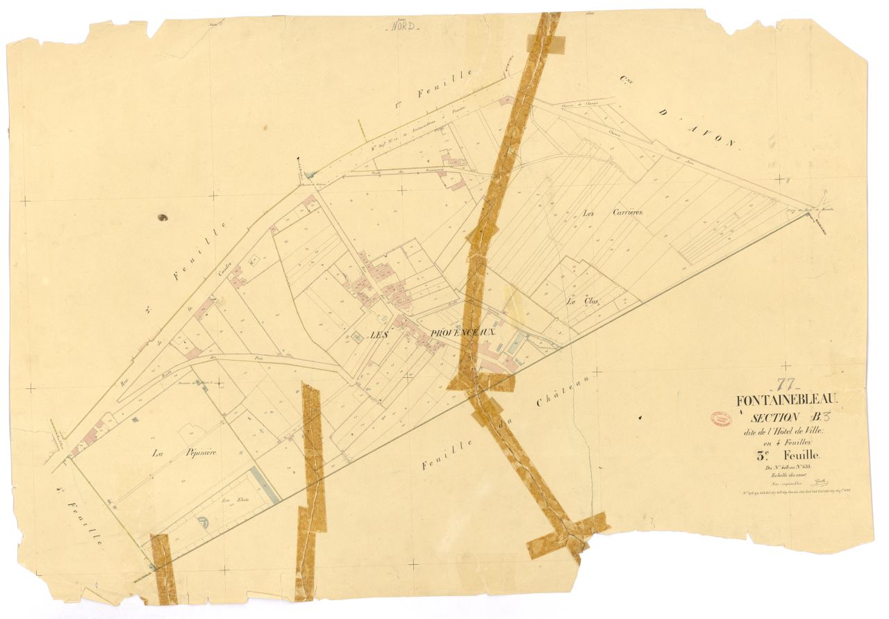 Section B dite de l'H�tel-de-Ville, en 4 feuilles, 3eme feuille