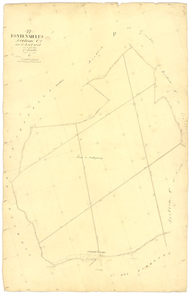 Section C dite de la Foret, en 3 feuilles, 1ere feuille