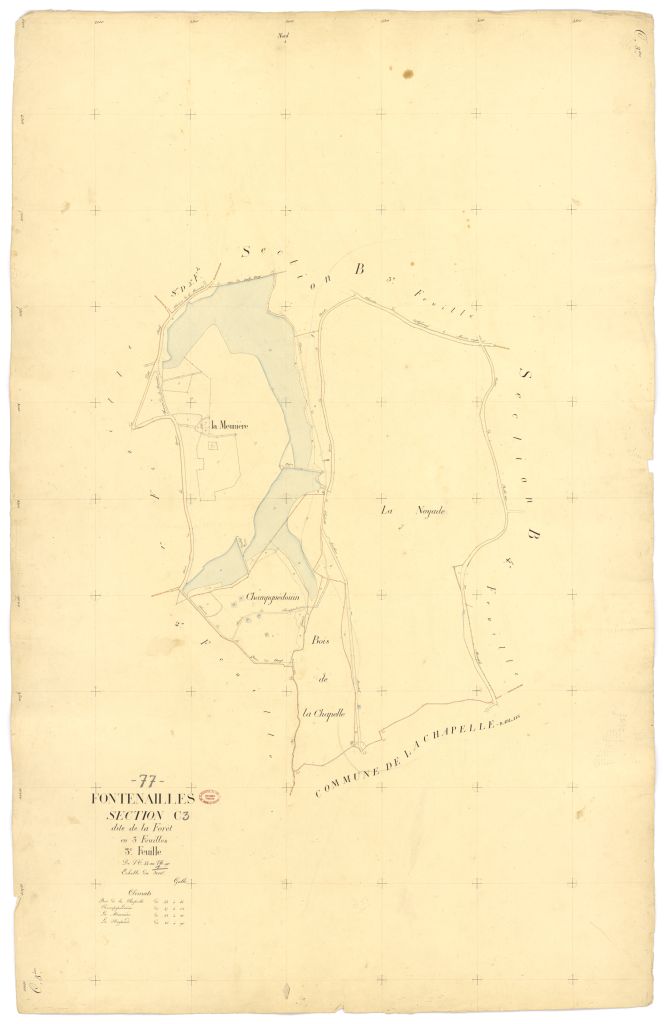 Section C dite de la Foret, en 3 feuilles, 3eme feuille