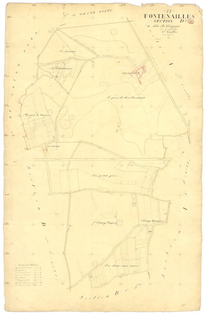 Section D dite de Grignon, en 3 feuilles, 1ere feuille