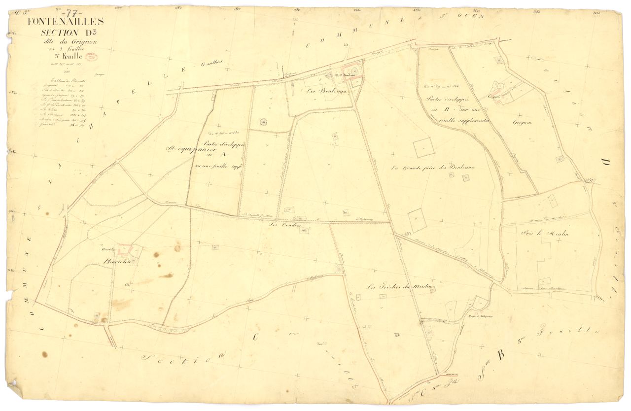 Section D dite de Grignon, en 3 feuilles, 3eme feuille
