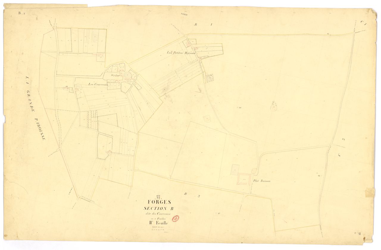 Section B dite de Courreaux, en 4 feuilles, 2eme feuille