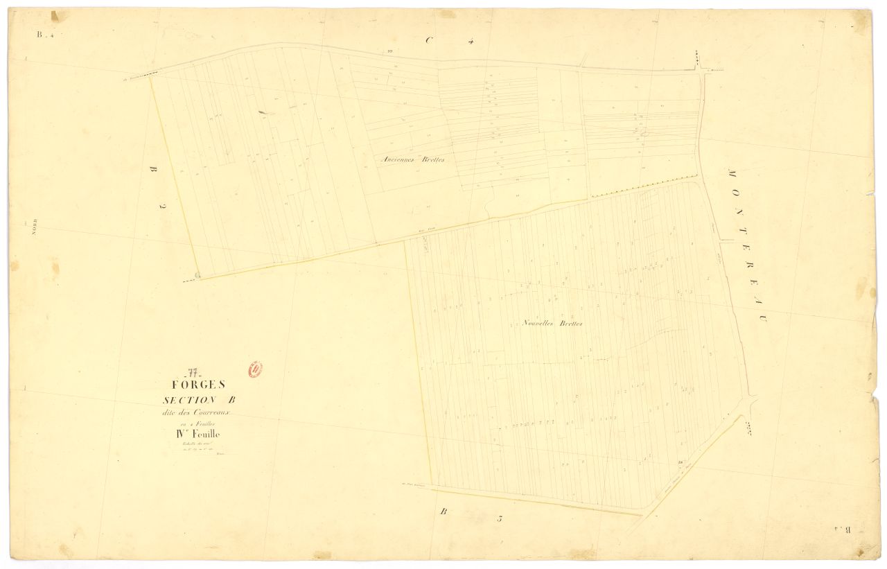 Section B dite de Courreaux, en 4 feuilles, 4eme feuille