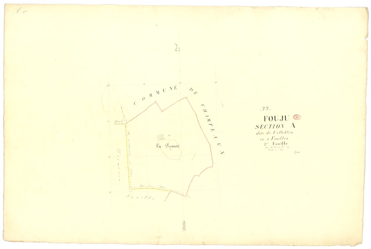 Section A dite de Villeblin, en 2 feuilles, 2eme feuille