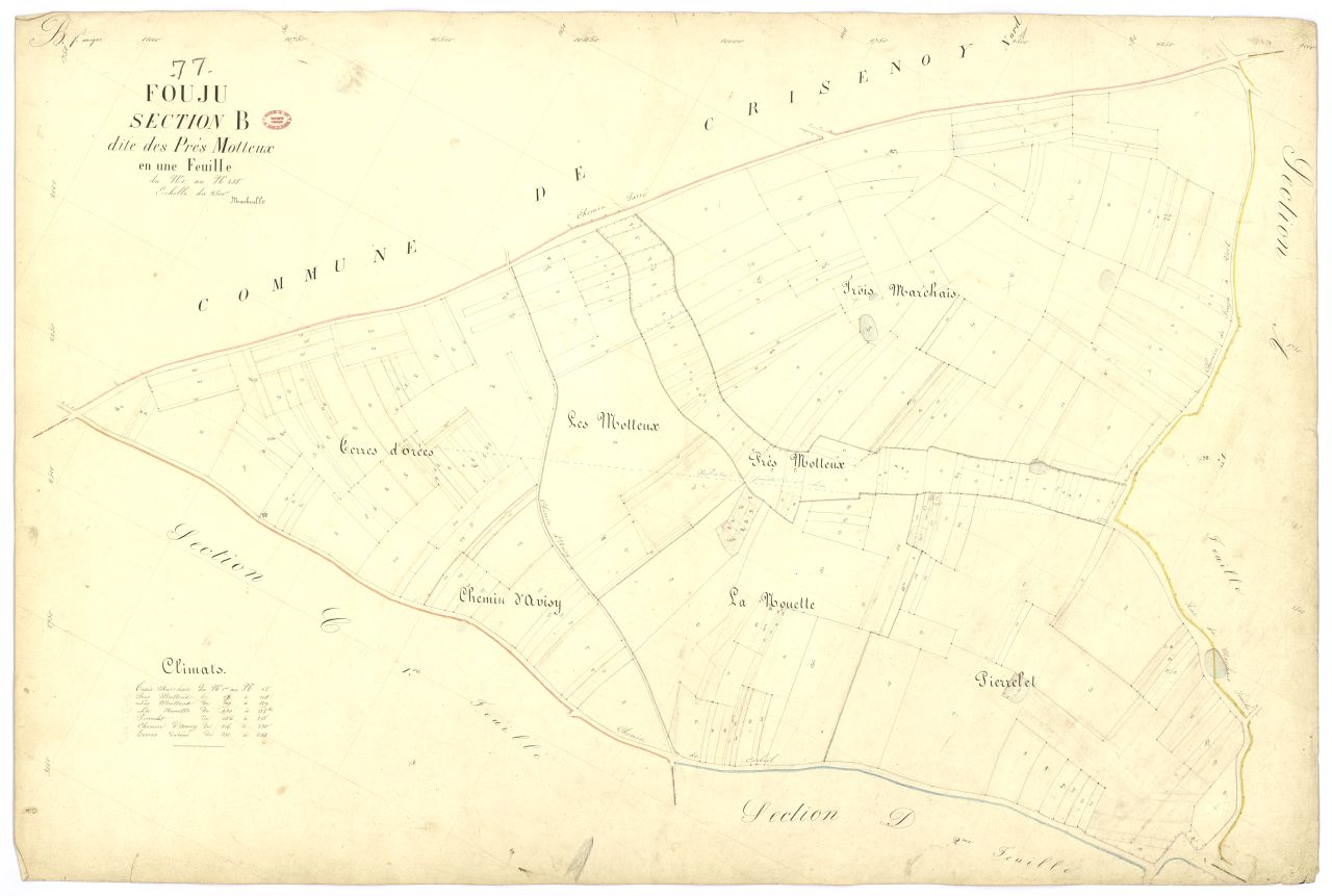 Section B dite des Pres-Motteux, feuille unique