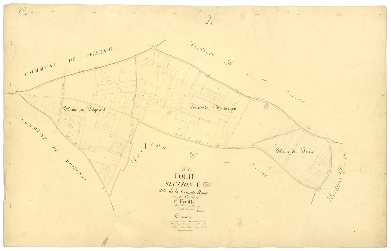 Section C dite de la Grande-Ronde, en 2 feuilles, 1ere feuille
