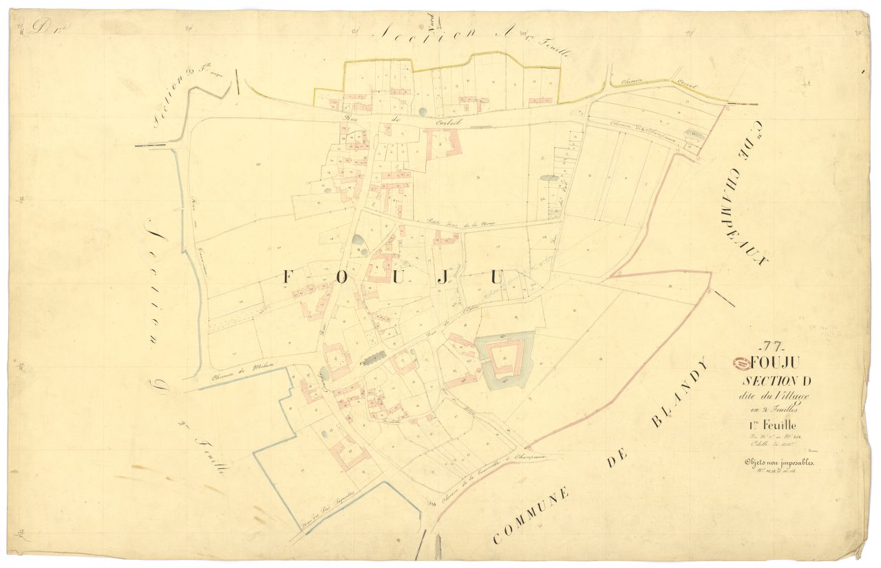 Section D dite du Village, en 2 feuilles, 1ere feuille