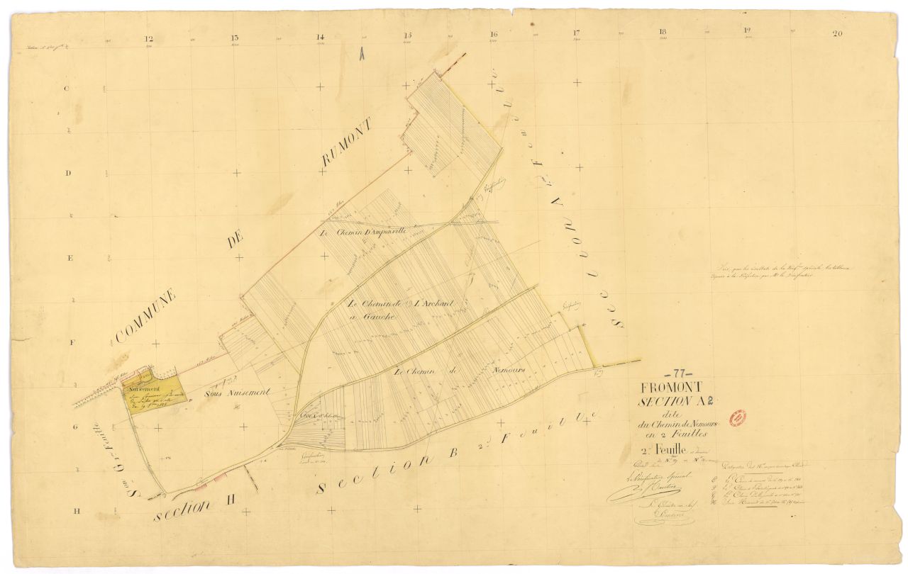 Section A dite du Chemin-de-Nemours, en 2 feuilles, 2eme feuille