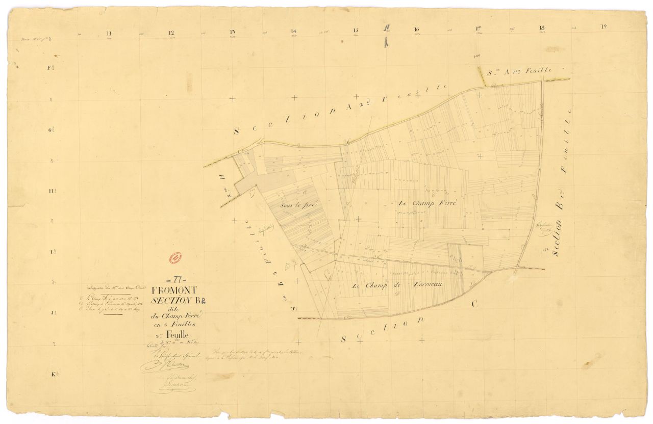 Section B dite du Champ-Ferr�, en 3 feuilles, 2eme feuille