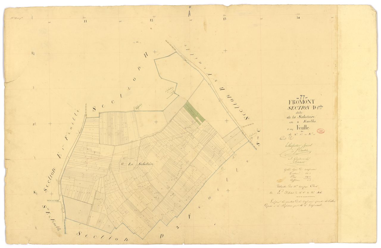 Section D dite de la Saboti�re, en 2 feuilles, 1ere feuille