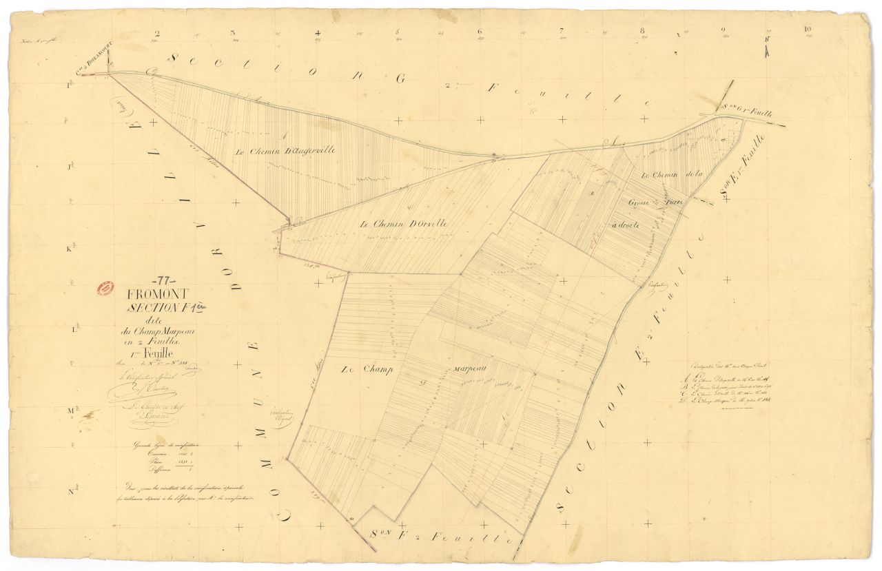 Section F dite du Champ-Marpeau, en 2 feuilles, 1ere feuille