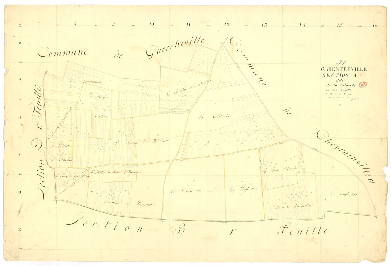Section A dite de Gilberde, feuille unique