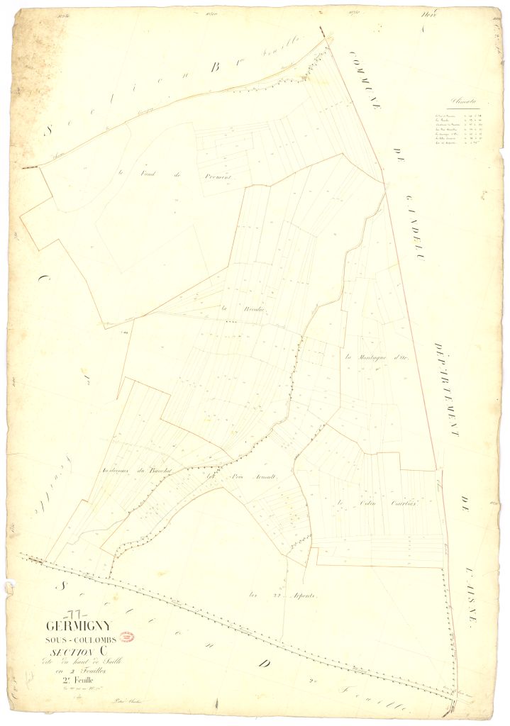 Section C dite du Haut-de-Sailli, en 2 feuilles, 2eme feuille