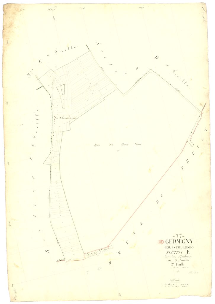 Section E dite des Bouleaux, en 3 feuilles, 3eme feuille