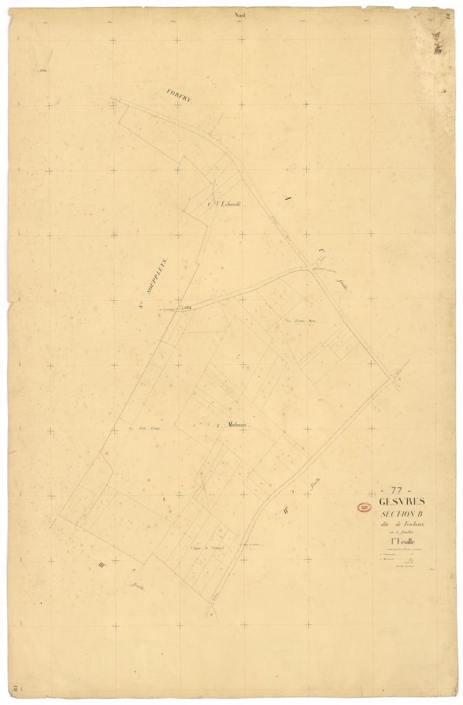 Section B dite de Fescheux, en 3 feuilles, 1ere feuille