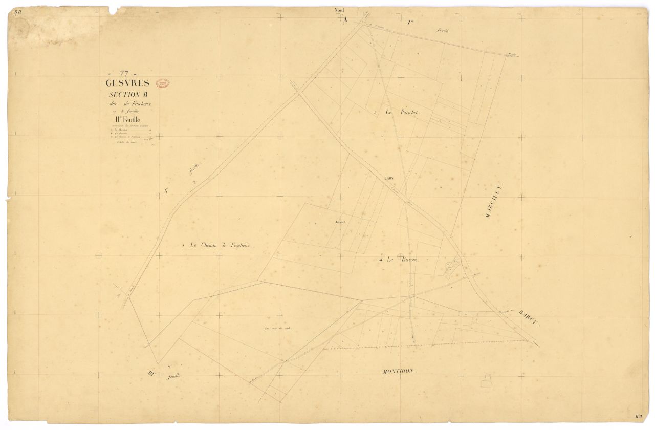 Section B dite de Fescheux, en 3 feuilles, 2eme feuille