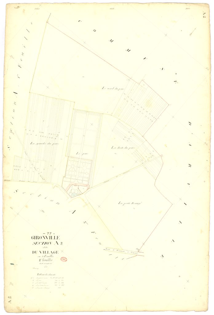 Section A dite du Village, en 5 feuilles, 2eme feuille