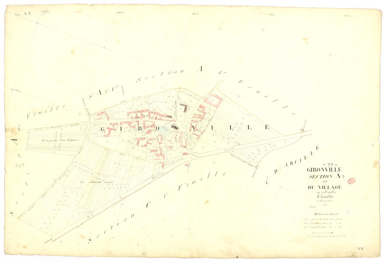 Section A dite du Village, en 5 feuilles, 3eme feuille