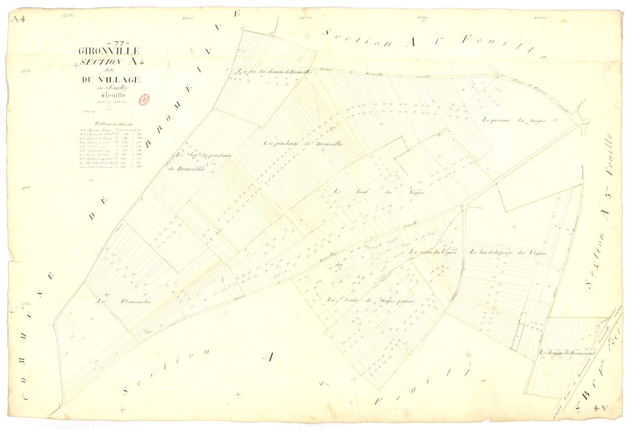 Section A dite du Village, en 5 feuilles, 4eme feuille