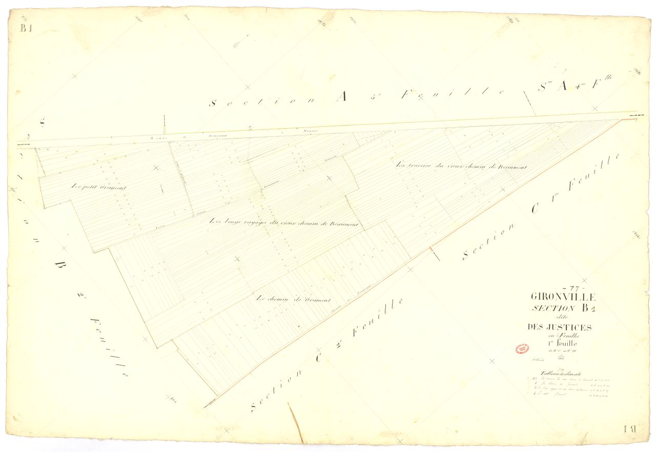 Section B dite des Justices, en 6 feuilles, 1ere feuille