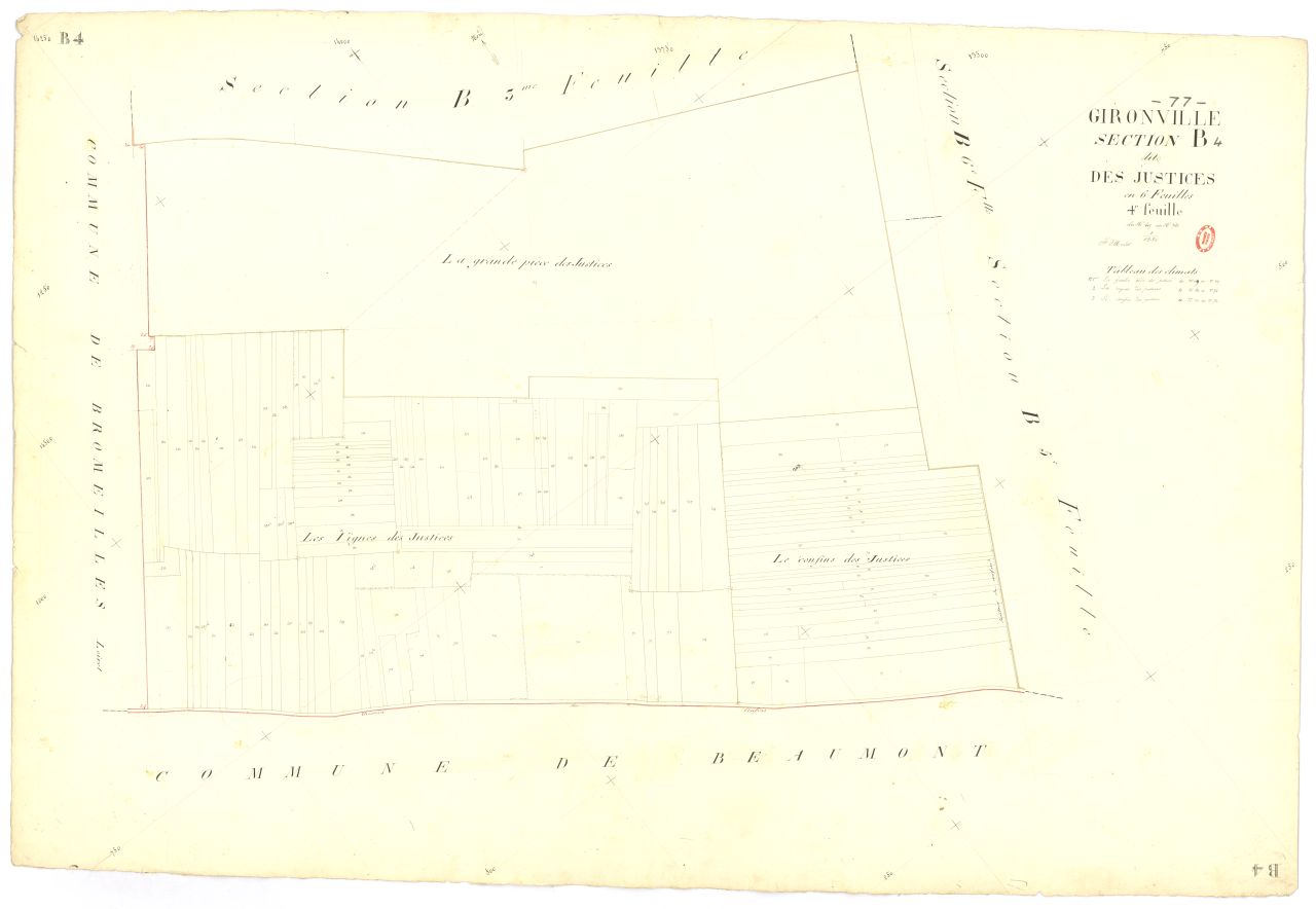 Section B dite des Justices, en 6 feuilles, 4eme feuille (exemplaire 1)