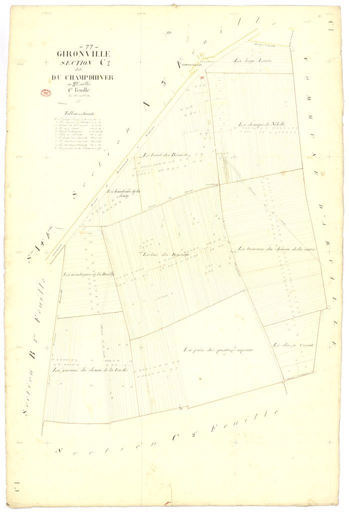 Section C dite du Champ-d'Hiver, en 5 feuilles, 1ere feuille