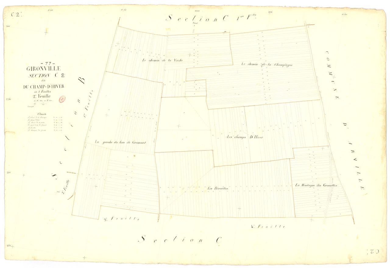 Section C dite du Champ-d'Hiver, en 5 feuilles, 2eme feuille