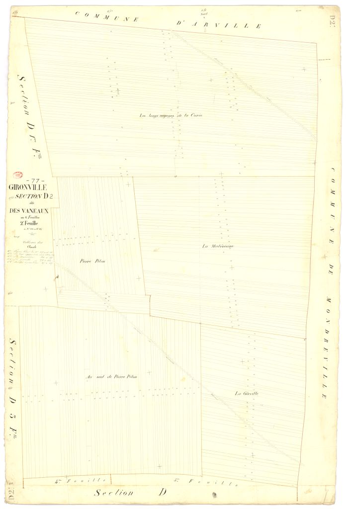 Section D dite de Vaneaux, en 6 feuilles, 2eme feuille