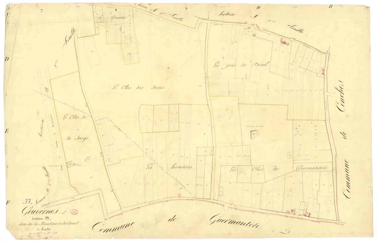 Section A dite de la Banlieue et de Deuil, en 3 feuilles, 2eme feuille