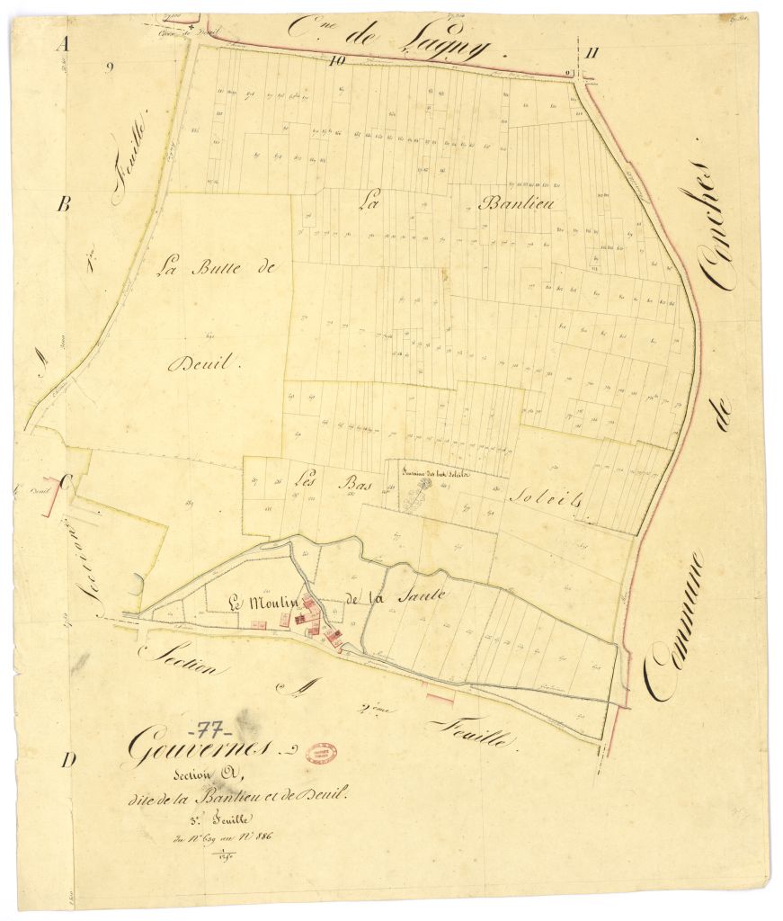 Section A dite de la Banlieue et de Deuil, en 3 feuilles, 3eme feuille