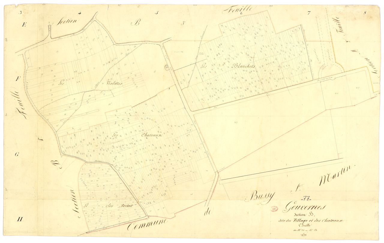 Section B dite du Village et des Chateaux, en 3 feuilles, 2eme feuille
