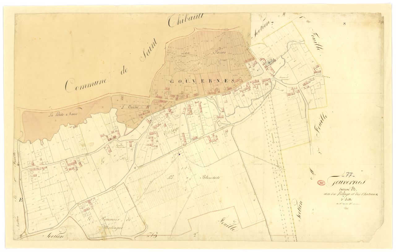 Section B dite du Village et des Chateaux, en 3 feuilles, 3eme feuille