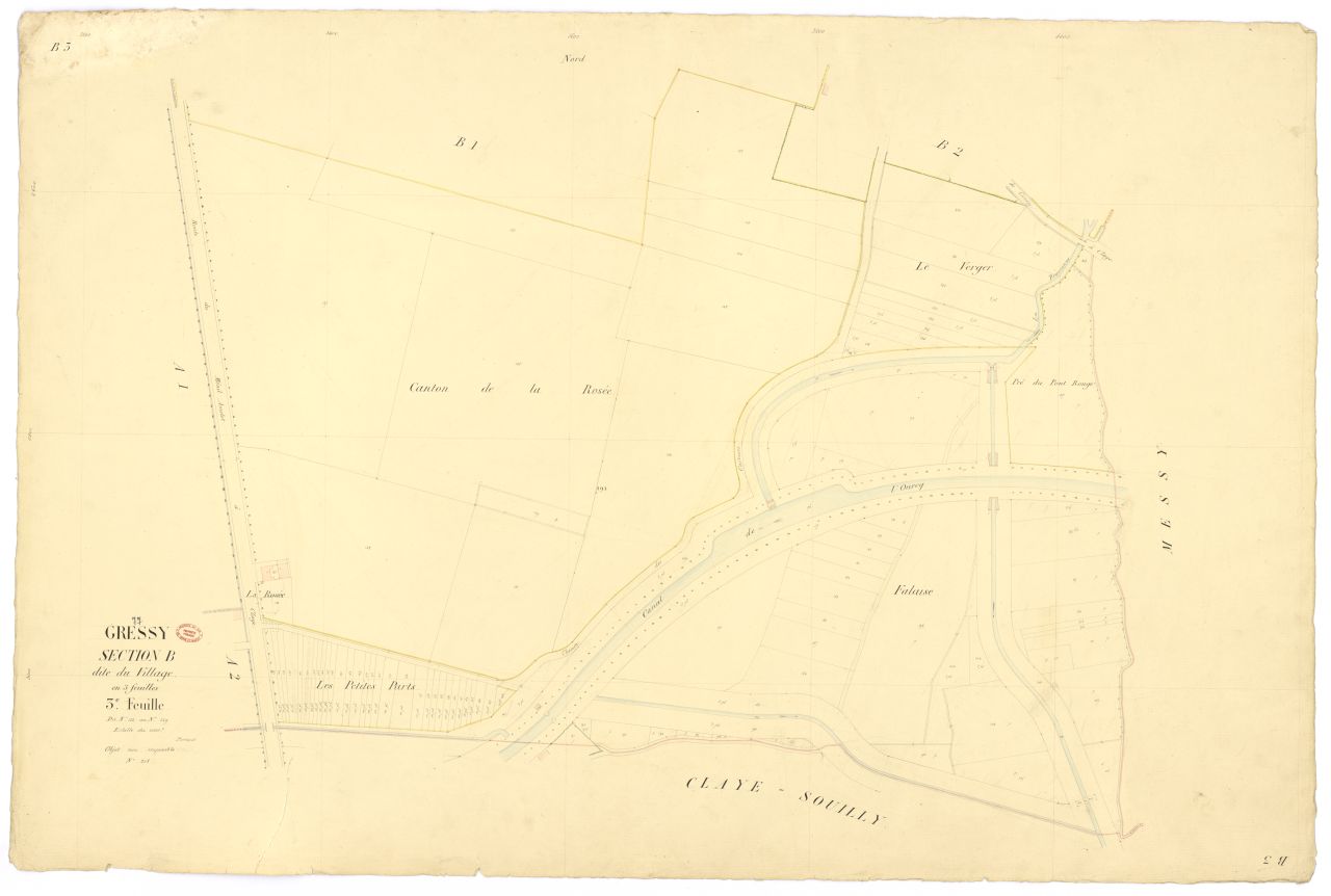 Section B dite du Village, en 3 feuilles, 3eme feuille