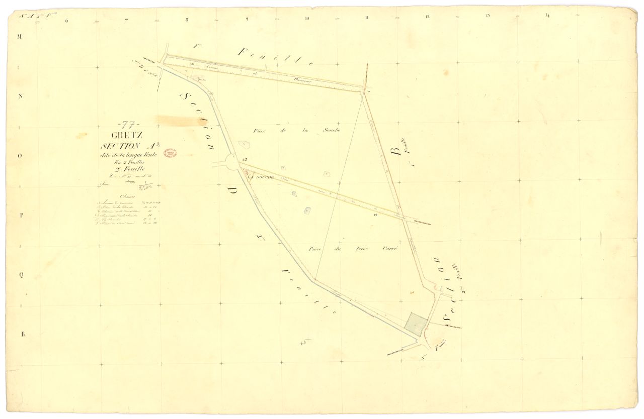 Section A dite de la Longue-Vente, en 2 feuilles, 2eme feuille
