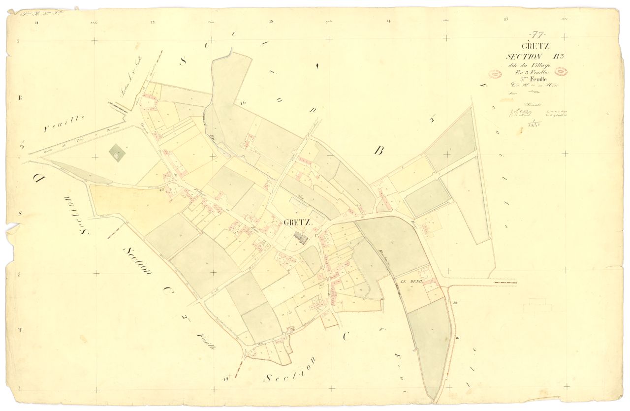 Section B dite du Village, en 3 feuilles, 3eme feuille