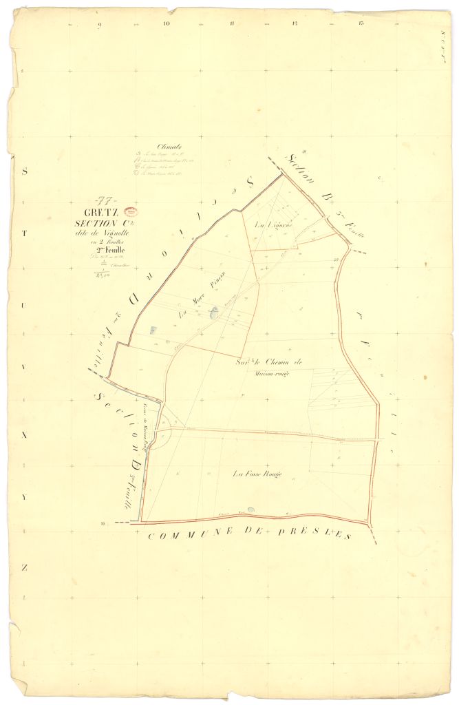 Section C dite de Vignolle, en 2 feuilles, 2eme feuille
