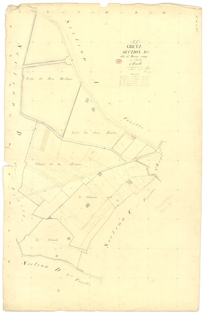 Section D dite de Maison-Rouge, en 3 feuilles, 2eme feuille