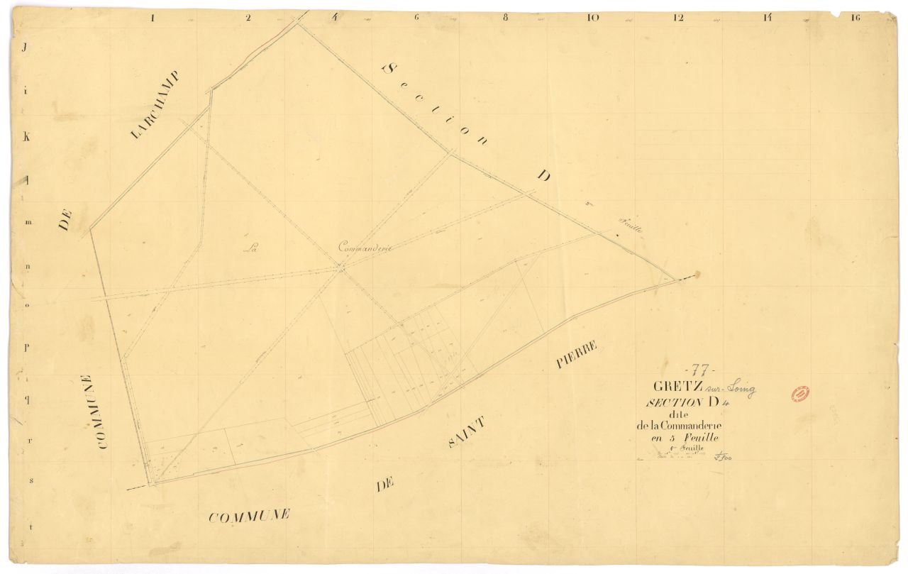 Section D dite de la Commanderie, en 5 feuilles, 4eme feuille