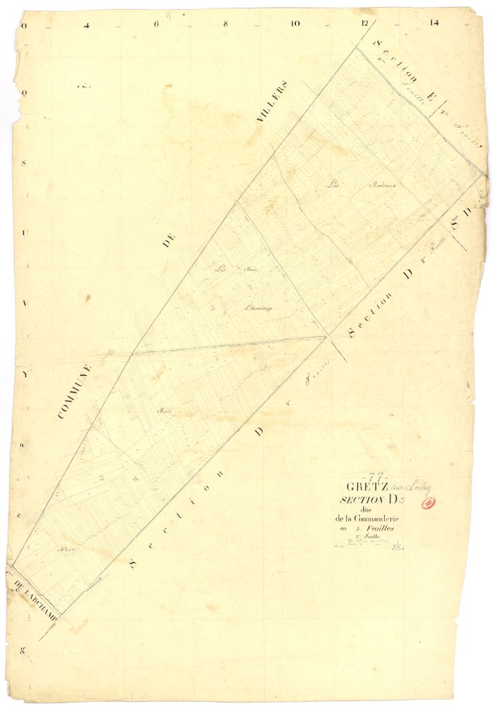 Section D dite de la Commanderie, en 5 feuilles, 5eme feuille