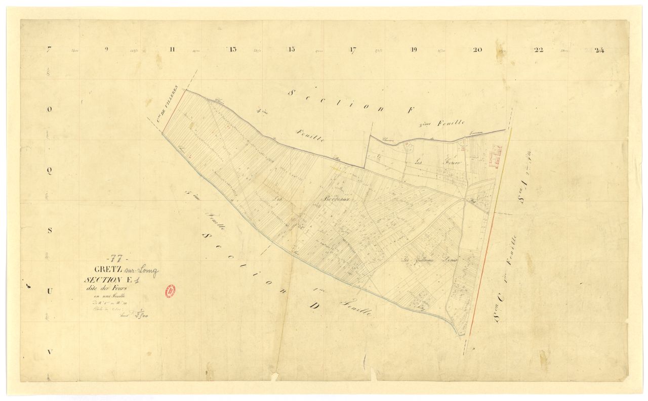 Section E dite des Fours, feuille unique